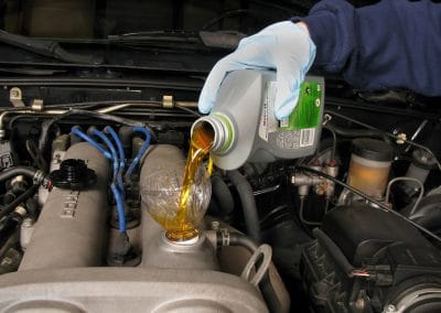 this image shows truck oil change in Utica, NY